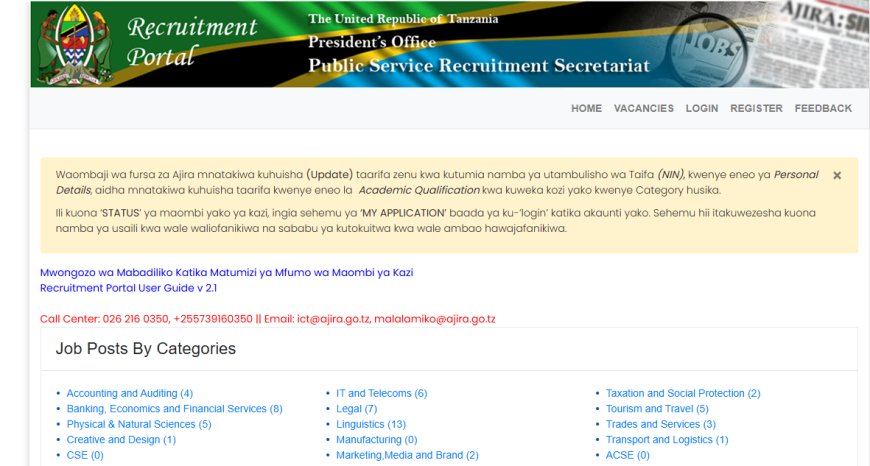 ORODHA KAMILI YA NYARAKA ZA LAZIMA KWA USAJILI KWENYE AJIRA PORTAL